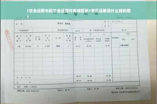 ?毕业证明书和毕业证原件有啥区别?学历证明是什么样的啊
?