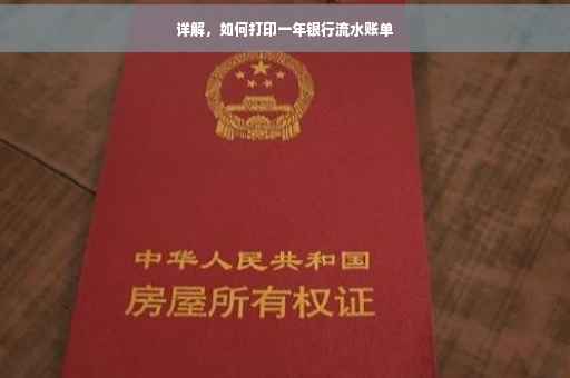 详解，如何打印一年银行流水账单