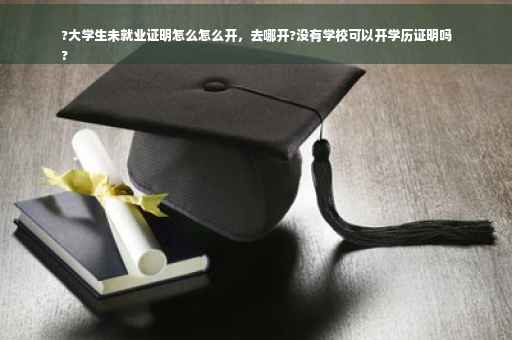 ?大学生未就业证明怎么怎么开，去哪开?没有学校可以开学历证明吗
?