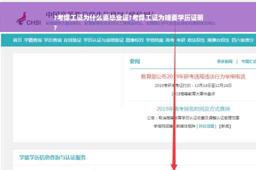 ?考焊工证为什么要毕业证?考焊工证为啥要学历证明
?