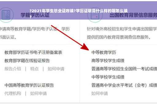 ?2021年学生毕业证咋填?学历证明是什么样的啊怎么填
?