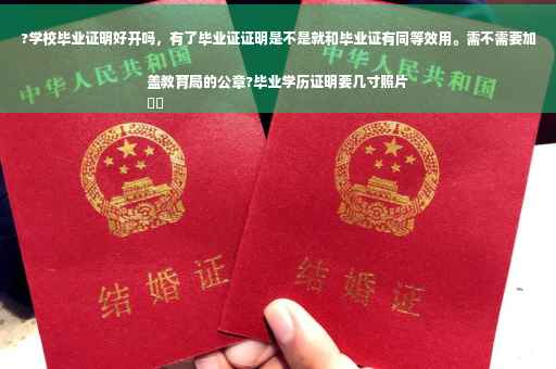 ?学校毕业证明好开吗，有了毕业证证明是不是就和毕业证有同等效用。需不需要加盖教育局的公章?毕业学历证明要几寸照片
⚡️