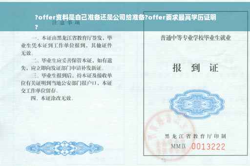 ?offer资料是自己准备还是公司给准备?offer要求最高学历证明
?