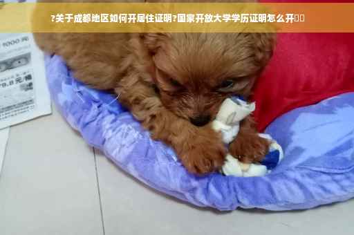 ?关于成都地区如何开居住证明?国家开放大学学历证明怎么开⚡️