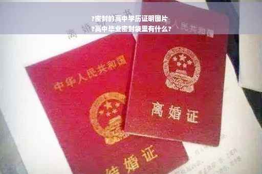 ?密封的高中学历证明图片
?高中毕业密封袋里有什么?