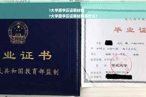 ?大学原学历证明材料
?大学原学历证明材料是什么?