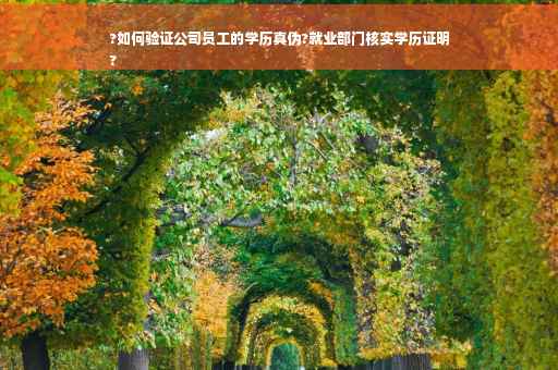 ?如何验证公司员工的学历真伪?就业部门核实学历证明
?