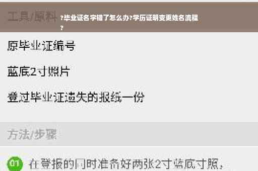 ?毕业证名字错了怎么办?学历证明变更姓名流程
?
