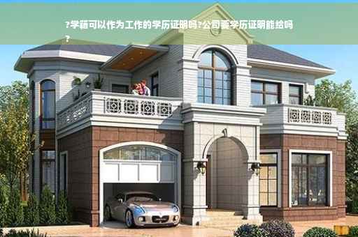 ?学籍可以作为工作的学历证明吗?公司要学历证明能给吗
?