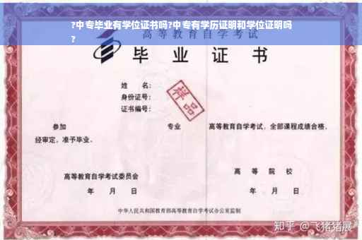 ?中专毕业有学位证书吗?中专有学历证明和学位证明吗
?