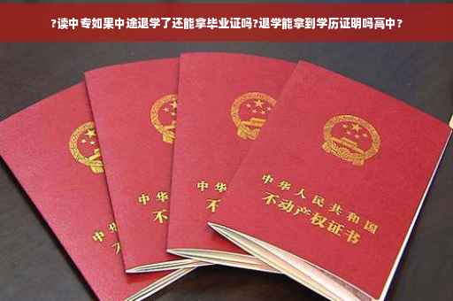 ?读中专如果中途退学了还能拿毕业证吗?退学能拿到学历证明吗高中?