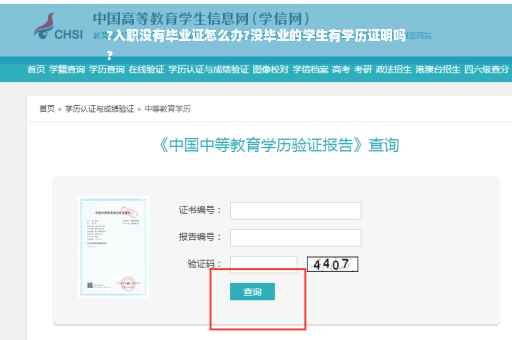 ?入职没有毕业证怎么办?没毕业的学生有学历证明吗
?