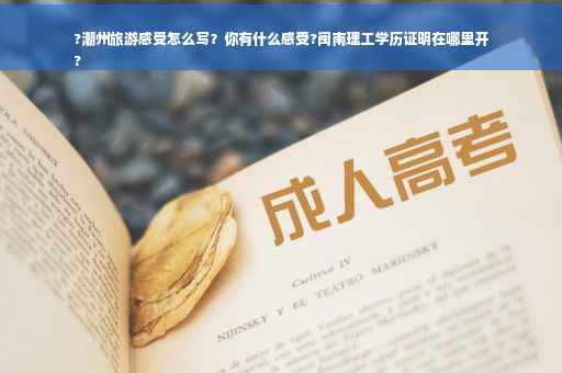 ?潮州旅游感受怎么写？你有什么感受?闽南理工学历证明在哪里开
?