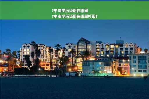 ?中专学历证明在哪里
?中专学历证明在哪里打印?
