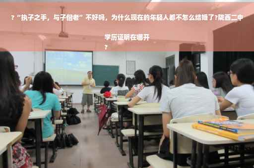?“执子之手，与子偕老”不好吗，为什么现在的年轻人都不怎么结婚了?陇西二中学历证明在哪开
?
