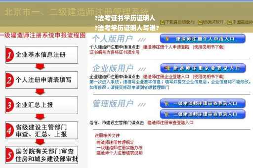 ?法考证书学历证明人
?法考学历证明人写谁?