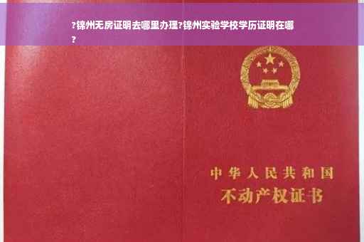 ?锦州无房证明去哪里办理?锦州实验学校学历证明在哪
?