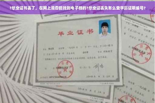 ?毕业证书丢了，在网上是否能找到电子档的?毕业证丢失怎么查学历证明编号?