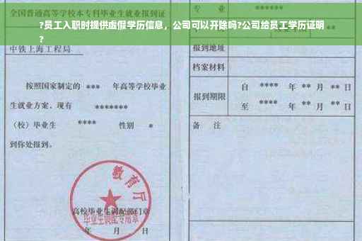 ?员工入职时提供虚假学历信息，公司可以开除吗?公司给员工学历证明
?