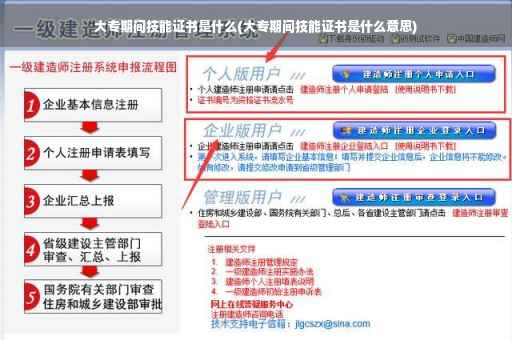 大专期间技能证书是什么(大专期间技能证书是什么意思)