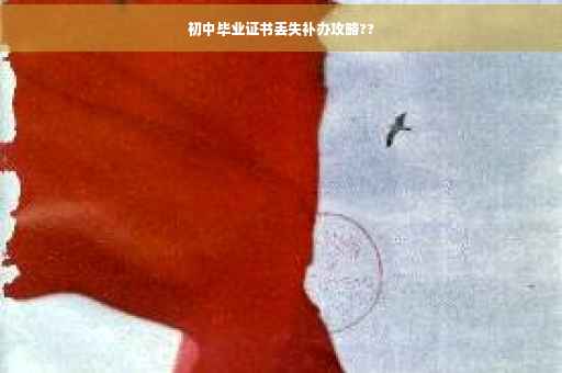 初中毕业证书丢失补办攻略??