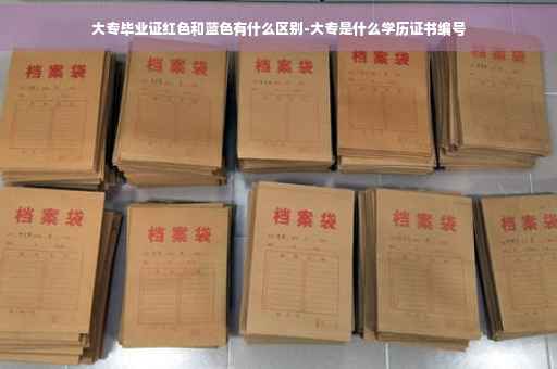 大专毕业证红色和蓝色有什么区别-大专是什么学历证书编号