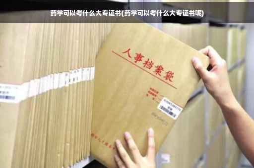 药学可以考什么大专证书(药学可以考什么大专证书呢)