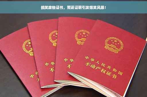 搞笑废物证书，荒诞证明引发爆笑风暴！