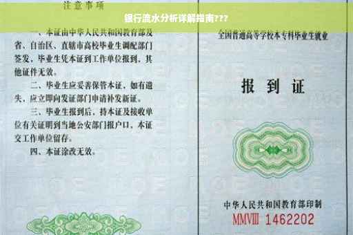 银行流水分析详解指南???