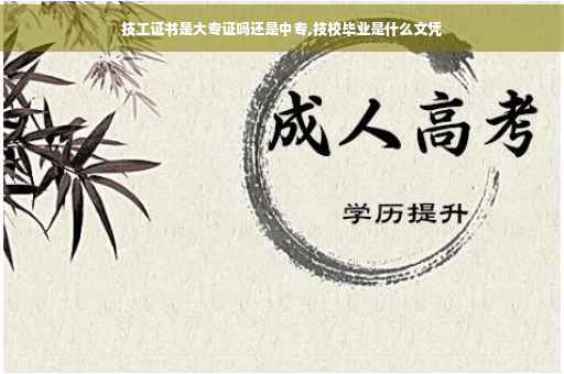 技工证书是大专证吗还是中专,技校毕业是什么文凭