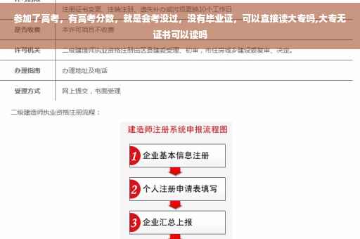 参加了高考，有高考分数，就是会考没过，没有毕业证，可以直接读大专吗,大专无证书可以读吗