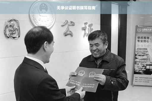 无争议证明书撰写指南