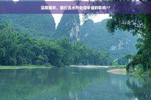 深度解析，银行流水对低保申请的影响??