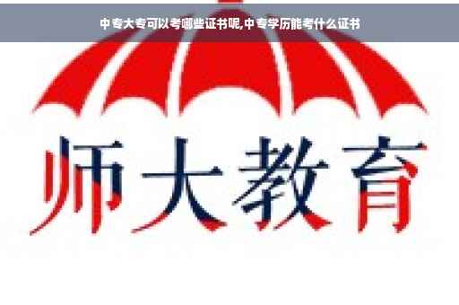 中专大专可以考哪些证书呢,中专学历能考什么证书