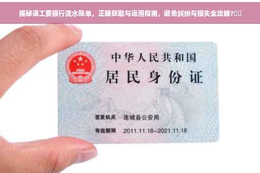 揭秘误工费银行流水账单，正确获取与运用指南，避免纠纷与损失全攻略?⚡️