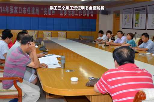 误工三个月工资证明书全面解析