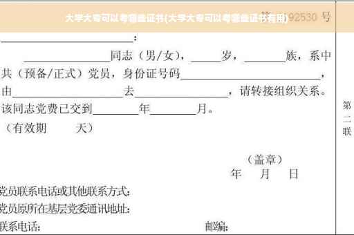 大学大专可以考哪些证书(大学大专可以考哪些证书有用)