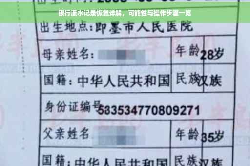 银行流水记录恢复详解，可能性与操作步骤一览