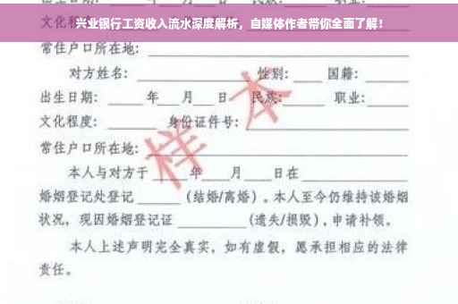 兴业银行工资收入流水深度解析，自媒体作者带你全面了解！