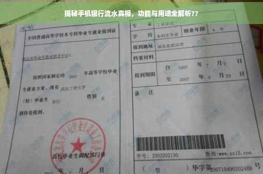 揭秘手机银行流水真相，功能与用途全解析??