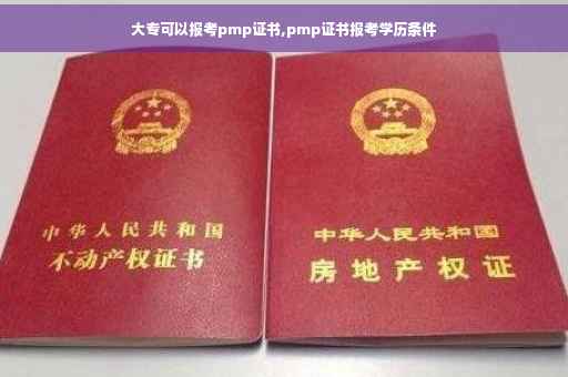 大专可以报考pmp证书,pmp证书报考学历条件