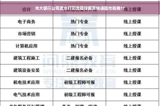 光大银行公司流水打印流程详解及快速操作指南??