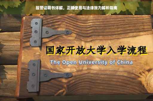 报警证明书详解，正确使用与法律效力解析指南