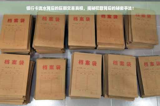 银行卡流水背后的巨额交易真相，揭秘犯罪背后的秘密手法！
