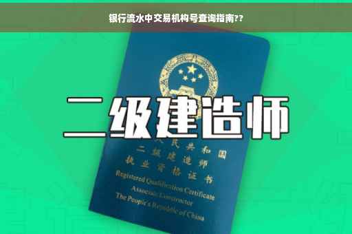 银行流水中交易机构号查询指南??