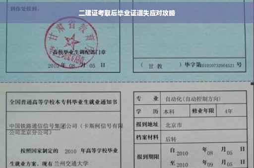 二建证考取后毕业证遗失应对攻略