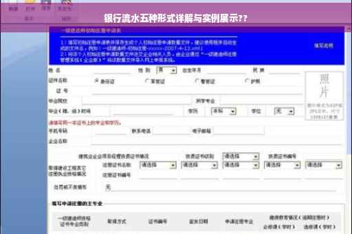 银行流水五种形式详解与实例展示??