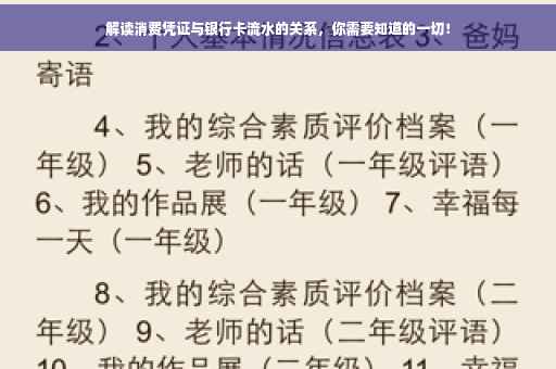 解读消费凭证与银行卡流水的关系，你需要知道的一切！