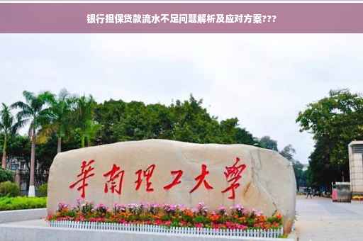 银行担保贷款流水不足问题解析及应对方案???