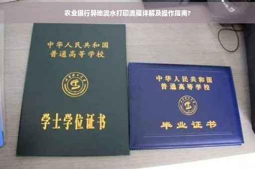 农业银行异地流水打印流程详解及操作指南?